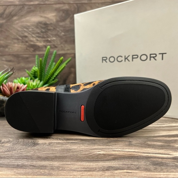 NIB Rockport Larkyn Chelsea Leopard Haircalf Comfort Ankle Boots Bootie - Picture 8 of 12